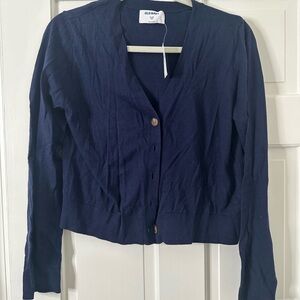Old Navy Deep Blue Knit Cardigan